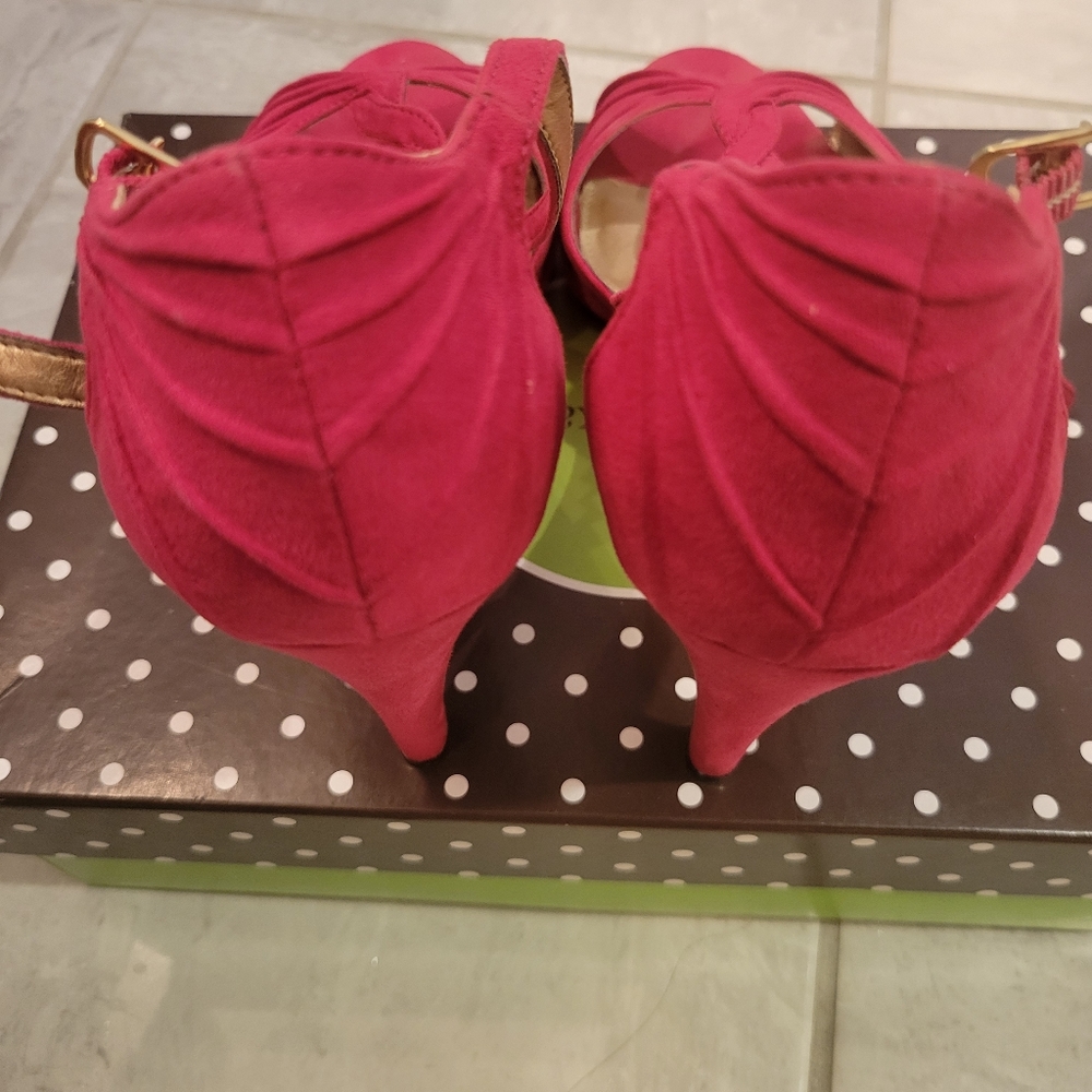 Kelly & Katie Women's Magenta high heel sandals in color magenta size 10 - Picture 9 of 11